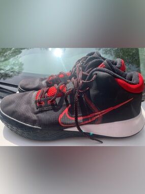 Nike Black & Red High-Top Basketball Sneakers